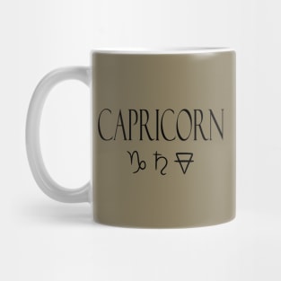 Capricorn Glyph Planet Element Mug